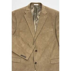 Chaps Beige Thin Corduroy Sports Coat/Blazer 100% Cotton Paisley Lining 48L EUC